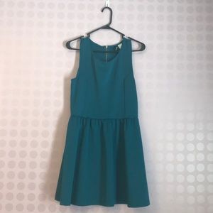 Blue Sleeveless Skater Dress